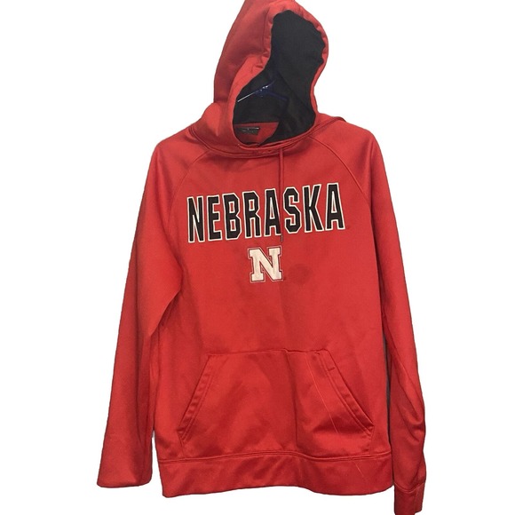 Colosseum Nebraska Huskers Red Pullover Sweatshirt Hoodie‎ Men’s Small College - Picture 1 of 6